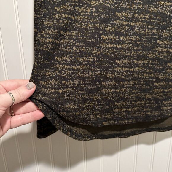 Kavu Skylar Shirt Cowl Neck Black Green Size Small - Picture 2 of 6